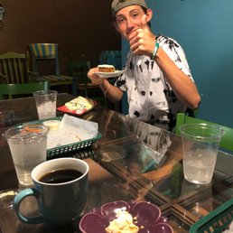 My brother and his carrot cake (which he loved) My brother and his carrot cake (which he loved)