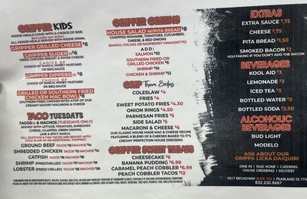 Menu photo 3 The Gripper Kitchen Pearland, TX Menu photo 3 The Gripper Kitchen Pearland, TX