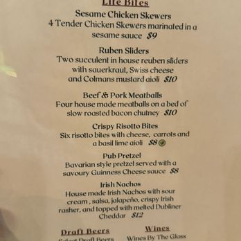 The Burren House - Happy Hour Menu - Irish Pub Near Me - San Rafael, California