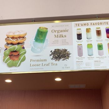 Te'amo Boba Bar - Chicago - Infographics above the kiosks - Bubble Tea Near Me - Chicago, Illinois