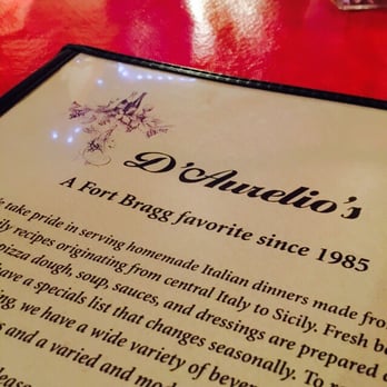 D'Aurelios - Menu - Pizza Near Me - Fort Bragg, California D'Aurelios - Menu - Pizza Near Me - Fort Bragg, California