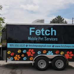 Fetch Mobile Pet Services - Fully equipped trailer for mobile dog grooming in Ajax.