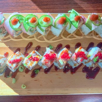 Ginza Sushi - Top: Twister Makimono Bottom: Segway Makimono - Sushi Bars Near Me - Honolulu, Hawaii Ginza Sushi - Top: Twister Makimono Bottom: Segway Makimono - Sushi Bars Near Me - Honolulu, Hawaii
