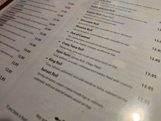Menu photo 3 Sake Sushi Norfolk, VA