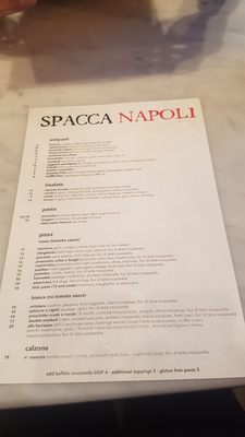 Menu photo 3 Spacca Napoli Port Moody, BC Menu photo 3 Spacca Napoli Port Moody, BC