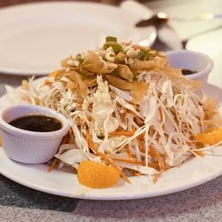 Columbia Eats Bar & Grill - Asian salad topped crispy wontons, peanuts and a soy dressing