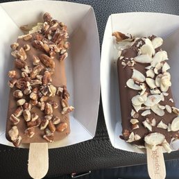 Banana  Milk Chocolate and Pecans Coconut  Dark Chocolate and Almonds