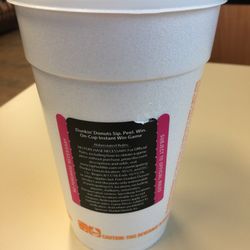 Dunkin' - * don't forget the Dunkin' Donuts Sip Peel Win game   ends on October 15, 2018 if you purchase any large actually large drink.