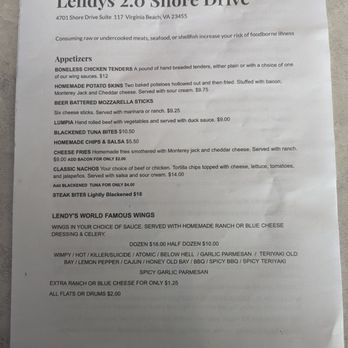 Lendy's Cafe - Menu p1 - Chicken Wings Near Me - Virginia Beach, Virginia Lendy's Cafe - Menu p1 - Chicken Wings Near Me - Virginia Beach, Virginia