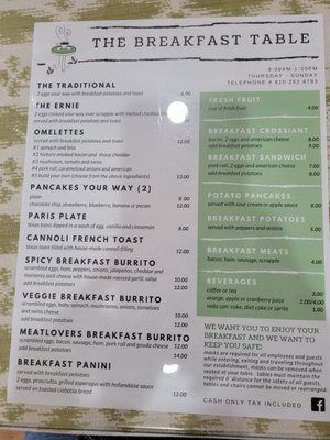 Menu photo 2 The Breakfast Table Easton, PA