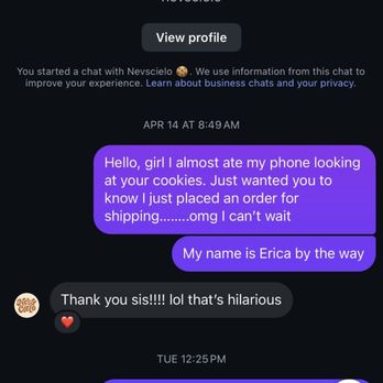 Nevscielo - Our text message history - Bakeries Near Me