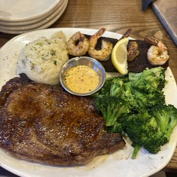 Outback Steakhouse - Ribeye and shrimp - Steakhouses Near Me - Houston, Texas Outback Steakhouse - Ribeye and shrimp - Steakhouses Near Me - Houston, Texas