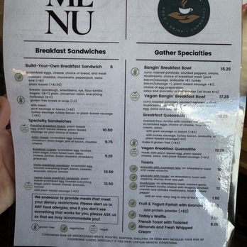 Gather 256 - Menu 2 - Cafes Near Me - York, Pennsylvania Gather 256 - Menu 2 - Cafes Near Me - York, Pennsylvania