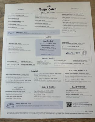 Menu photo 1 Pacific Catch Cupertino, CA