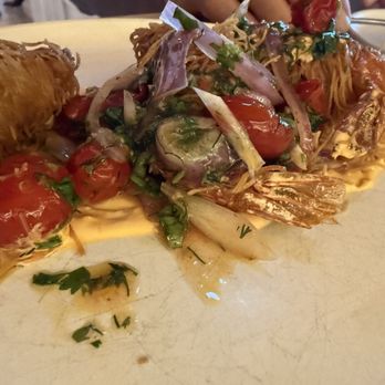Claio Rotisserie - Prawns in haystack nests with Calabrian chile aoli. - Desserts Near Me - Reno, Nevada