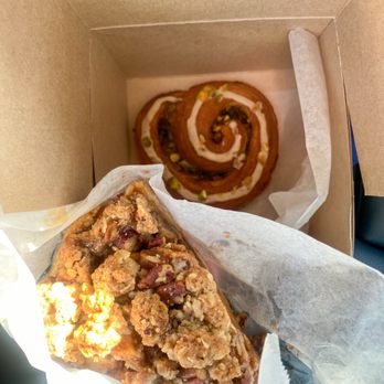 Crumbs and Flakes Bakery - Persimmon Apple pecan streusel pie & pistachio jujube snail - Bakeries Near Me - Alhambra, California