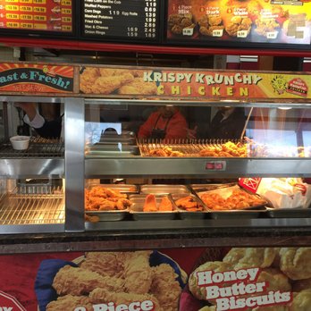 Krispy Krunchy Chicken - Prefried and sitting under heat lamps - Fast Food Near Me - Chicago, Illinois