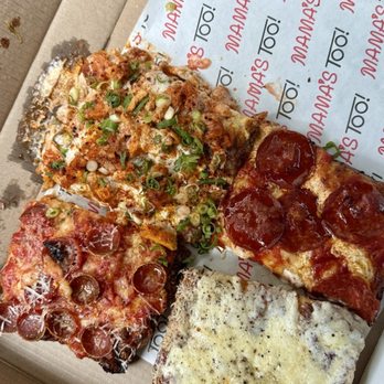 Mama's Too - Cacio e pepe slice, angry nonna slice, pepperoni slice, bufalina slice - Italian Near Me - New York, New York