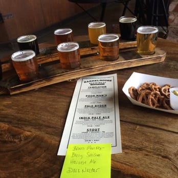BarrelHouse Brewing Co - Flight & Pretzels - Breweries Near Me - Paso Robles, California