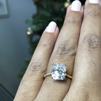 Adiamor - Cushion cut solitaire set in R3044 - Jewelry Near Me - Los Angeles, California Adiamor - Cushion cut solitaire set in R3044 - Jewelry Near Me - Los Angeles, California