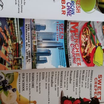 Muncheez - Back of the menu - Creperies Near Me - North York, Ontario Muncheez - Back of the menu - Creperies Near Me - North York, Ontario