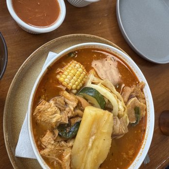Pupuseria El Centro Americano - Sopa de Pata (beef bone soup) Spicy soup! Very comforting! - Mexican Near Me - Chicago, Illinois Pupuseria El Centro Americano - Sopa de Pata (beef bone soup) Spicy soup! Very comforting! - Mexican Near Me - Chicago, Illinois