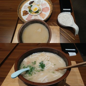 Nan Noodles - crossing bridges noodles, before and after mixing everything - Chinese Near Me - Bellevue, Washington Nan Noodles - crossing bridges noodles, before and after mixing everything - Chinese Near Me - Bellevue, Washington