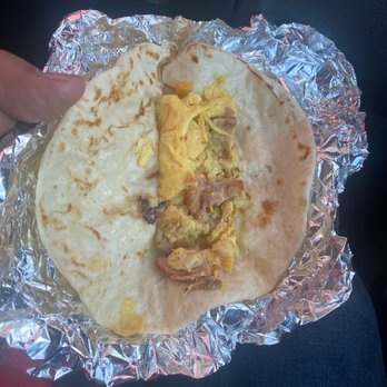 Taco Tex - Country Sausage and Egg Taco - Mexican Near Me - San Antonio, Texas