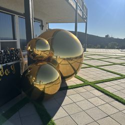 Go Big Rentals - Giant Gold mirror balls