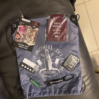 Axe Habits - My bag of goodies! - Axe Throwing Near Me - Palmetto Bay, Florida Axe Habits - My bag of goodies! - Axe Throwing Near Me - Palmetto Bay, Florida