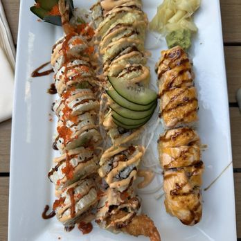 Sushi Heaven - Left to right: House Special, Good stuff, Lion Roll - Sushi Bars Near Me - Carmel By the Sea, California