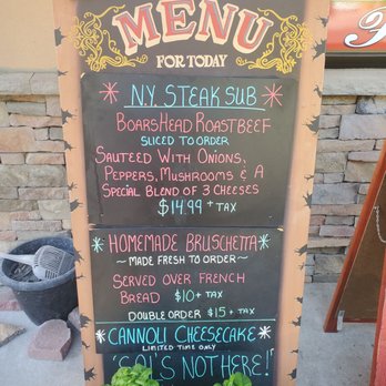 Sal's Brooklyn Pizza - a menu on a blackboard - Pizza Near Me - Murphy, North Carolina