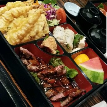 Yosuke Sushi - Combo B with beef teriyaki and shrimp tempura!! It's the bestttt! - Japanese Near Me - Anaheim, California Yosuke Sushi - Combo B with beef teriyaki and shrimp tempura!! It's the bestttt! - Japanese Near Me - Anaheim, California