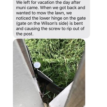 Munie Greencare Professionals - Tenant notifying me of damage on April 19, 2019 after first Munie treatment. - Irrigation Near Me - Caseyville, Illinois