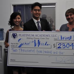 Platinum Academy - Presenting the $2304.00 we were able to raise for School on Wheels. This money will go to help thousands of homeless children.