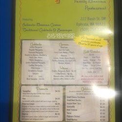 Tequilas Mexican Restaurant - Menu