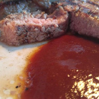 Buzz Inn Steakhouse - Thin, strip steak, ordered medium rare, served medium. - Steakhouses Near Me - Ellensburg, Washington