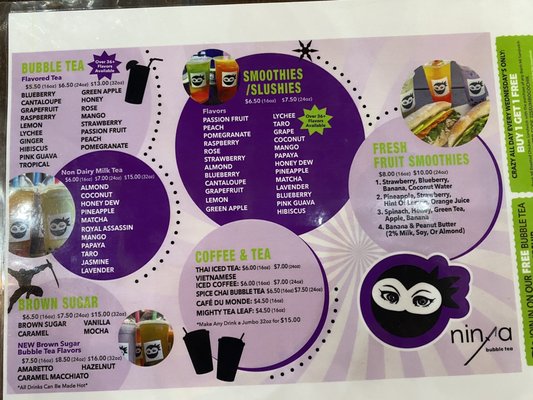 Menu photo 1 Ninja Bubble Tea Stamford, CT Menu photo 1 Ninja Bubble Tea Stamford, CT