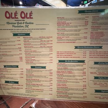 Ole Ole - Menu - Tex-Mex Near Me - Plantation, Florida Ole Ole - Menu - Tex-Mex Near Me - Plantation, Florida