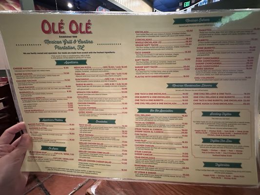 Menu photo 4 Ole Ole Plantation, FL Menu photo 4 Ole Ole Plantation, FL