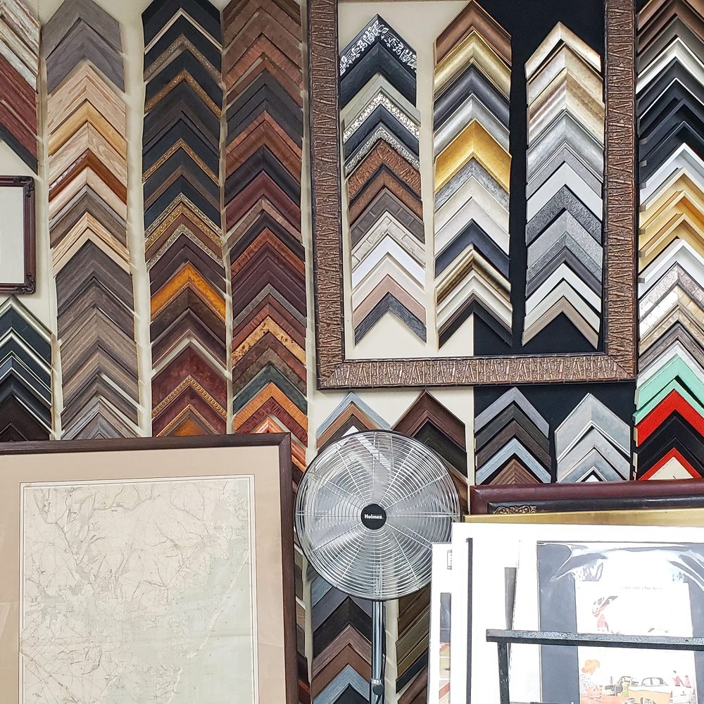 Frames & Framers - frame samples - all removable with Velcro backing to try it on your artwork/image - Framing Near Me - Millburn, New Jersey