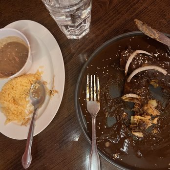 A Huevo Que si dtla - Mole Enchilada's chicken was plentiful throughout enchilada. Rice cooked to perfection and refried beans did not taste of lard. - Mexican Near Me - Los Angeles, California A Huevo Que si dtla - Mole Enchilada's chicken was plentiful throughout enchilada. Rice cooked to perfection and refried beans did not taste of lard. - Mexican Near Me - Los Angeles, California