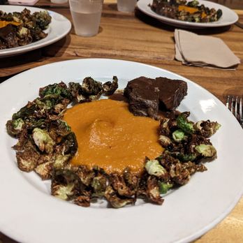 Shady distillery - Short ribs with brussels and pumpkin puree - Distilleries Near Me - Fort Lauderdale, Florida