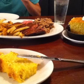 Chicago q - Q2 half pulled pork and half St. Louis ribs with french fries - Barbeque Near Me - Chicago, Illinois