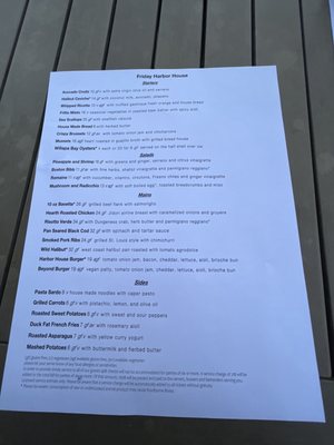 Menu photo 2 The Restaurant - Friday Harbor House Friday Harbor, WA