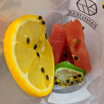 Panntea - Fruit when I finally could get the lid off my drink. - Bubble Tea Near Me - Scarborough, Ontario