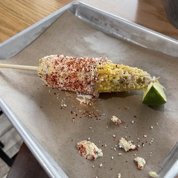 Beach Bbq - Beach corn (elote on a stick). Super good. - Bars Near Me - Bentonville, Arkansas Beach Bbq - Beach corn (elote on a stick). Super good. - Bars Near Me - Bentonville, Arkansas