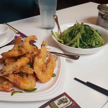 New Fusion - salt & pepper chicken, tong choi - Asian Fusion Near Me - Arcadia, California
