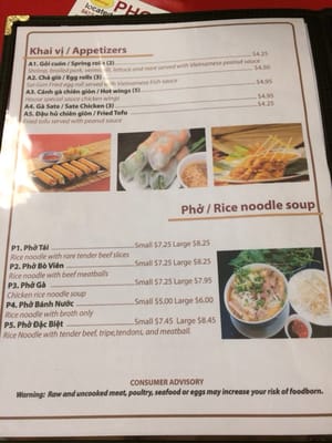 Menu photo 8 Pho Saigon Tucson, AZ