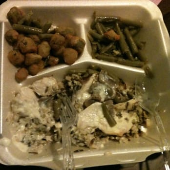 Mama Dip's Kitchen - This is the Baked Chicken with rice and mushroom sauce. Take out order - Southern Near Me - Chapel Hill, North Carolina Mama Dip's Kitchen - This is the Baked Chicken with rice and mushroom sauce. Take out order - Southern Near Me - Chapel Hill, North Carolina